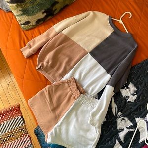 Missguided crewneck and shorts set